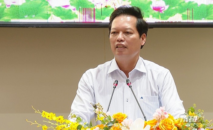 Ông Nguyễn Thành Diệu – Phó Chủ tịch UBND tỉnh phát biểu tại buổi lễ.