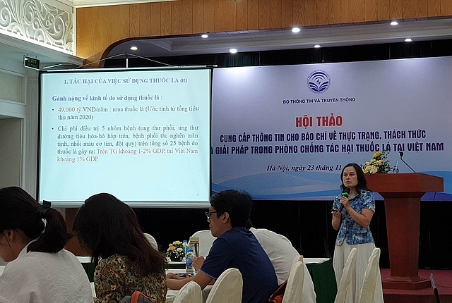 Bà Nguyễn Thị Thu Hương (Quỹ Phòng, chống tác hại thuốc lá - Bộ Y tế).