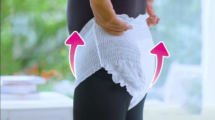 Tã quần được thiết kế như một chiếc quần lót, dễ dàng tự mặc phù hợp cho người cao tuổi vẫn còn khả năng đứng, đi lại