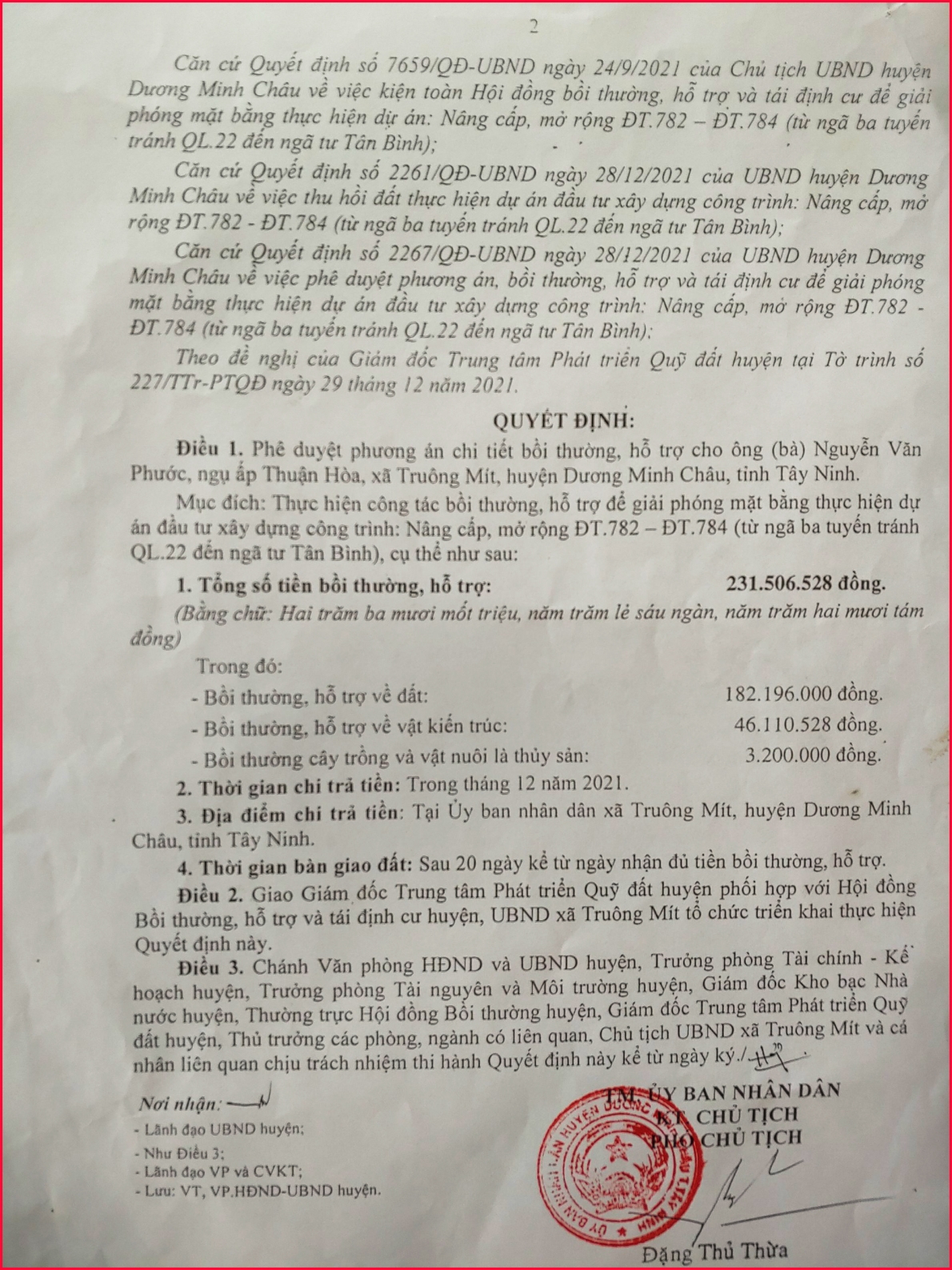 Cần bồi thường cho các hộ bị thu hồi đất theo đúng quy định của UBND tỉnh