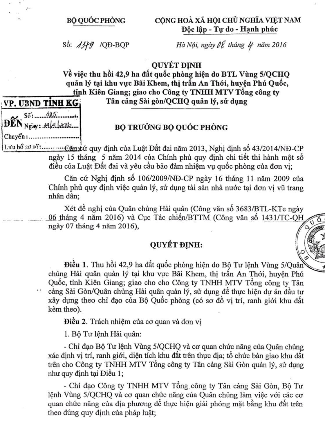 Nhiều dấu hiệu làm trái, ảnh hưởng đến việc thực hiện Dự án Viện Điều dưỡng của Công ty Xuân Phúc Phú Quốc