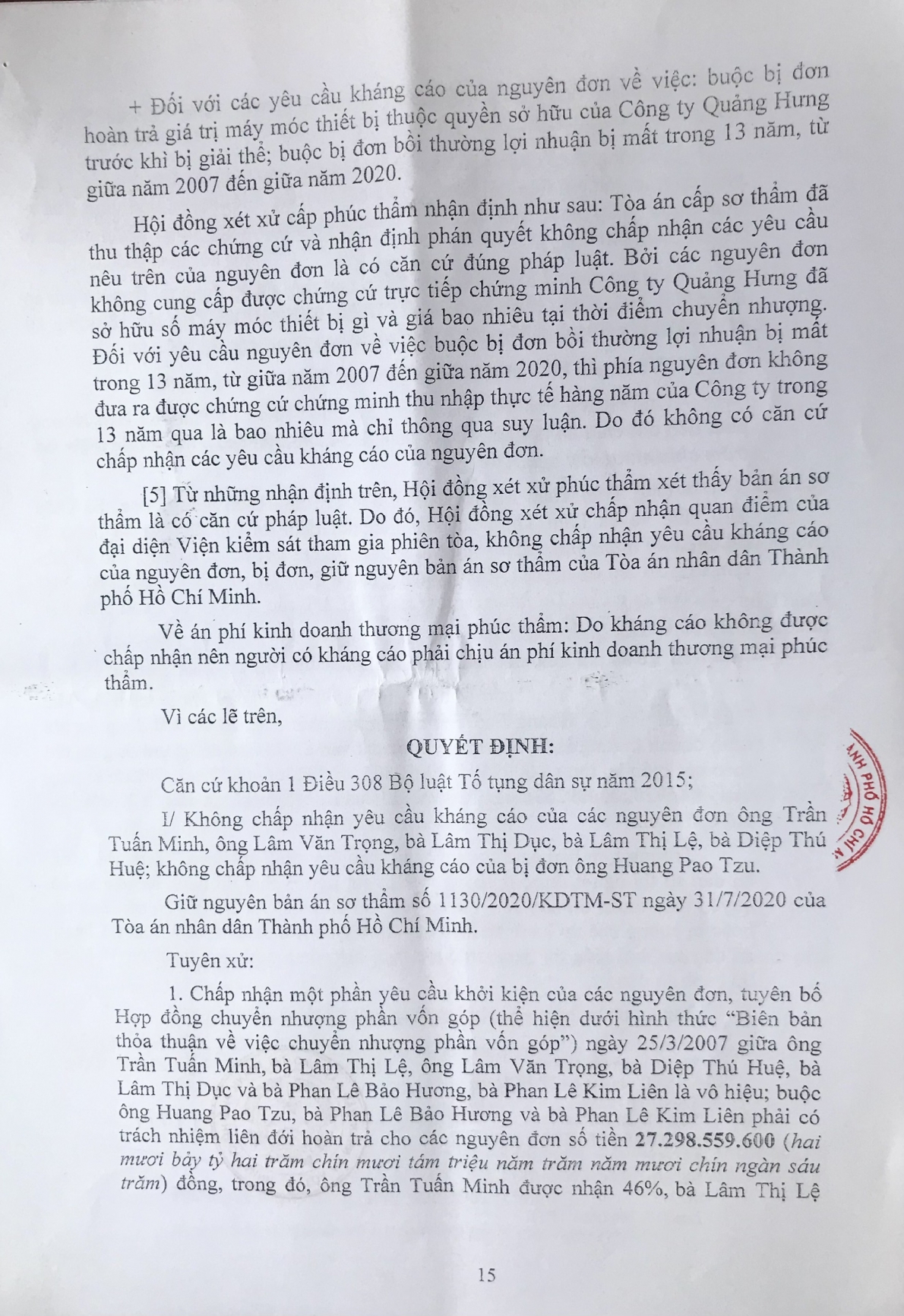 Nhiều bất thường từ Quyết định kháng nghị giám đốc thẩm