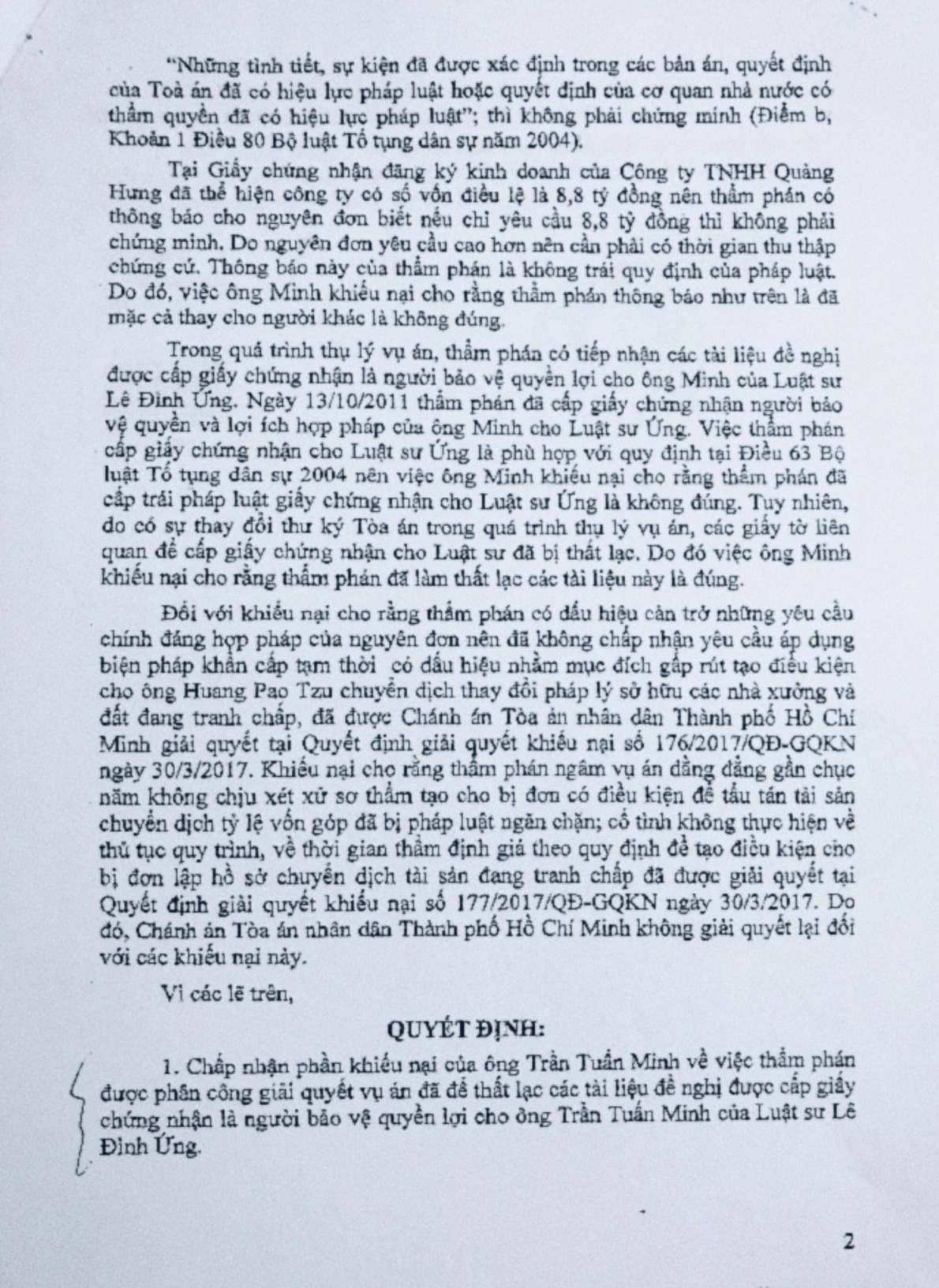 Nhiều bất thường từ Quyết định kháng nghị giám đốc thẩm