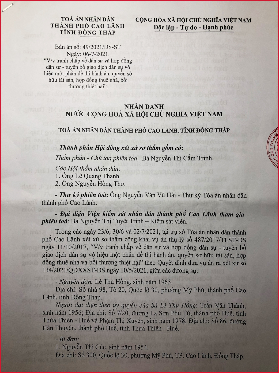 Cần hủy bản án sơ thẩm vì có nhiều dấu hiệu sai phạm