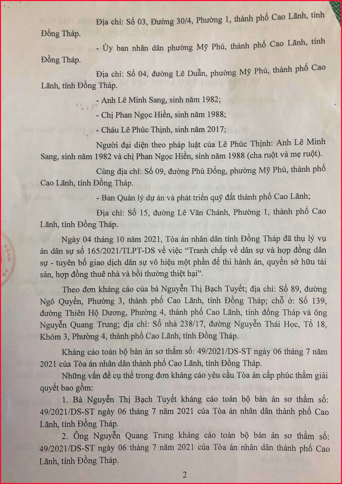 Cần hủy bản án sơ thẩm vì có nhiều dấu hiệu sai phạm