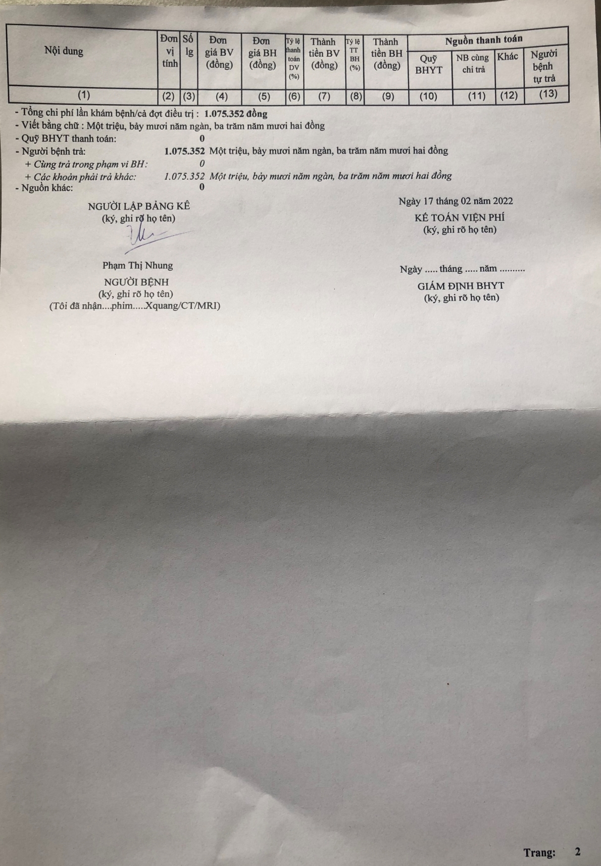 Bệnh viện 1A lại tiếp diễn nhập nhẹm việc thu viện phí