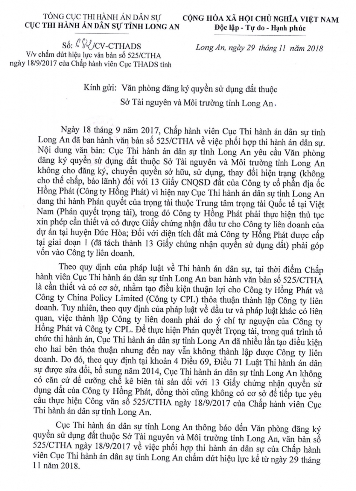 Về ngăn chặn 232,66 ha đất của Công ty CP địa ốc Hồng Phát: Cần thu hồi Quyết định số 07, để chủ đầu tư thoát cảnh “một cổ hai tròng”!