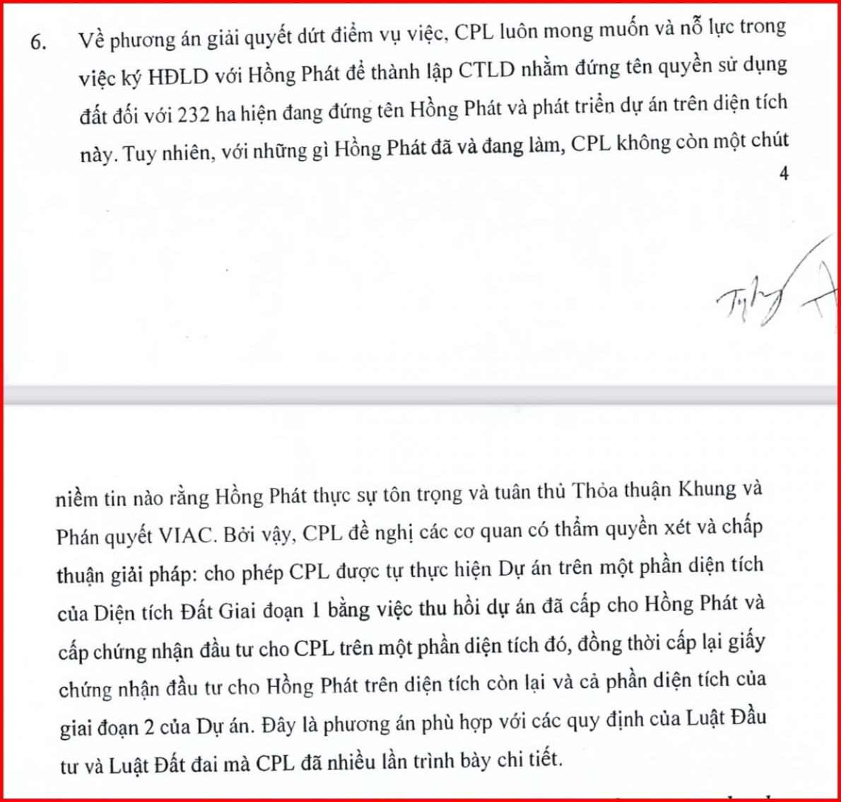 CPL yêu cầu “trảm” Phán quyết Trọng tài, thể hiện trái luật!
