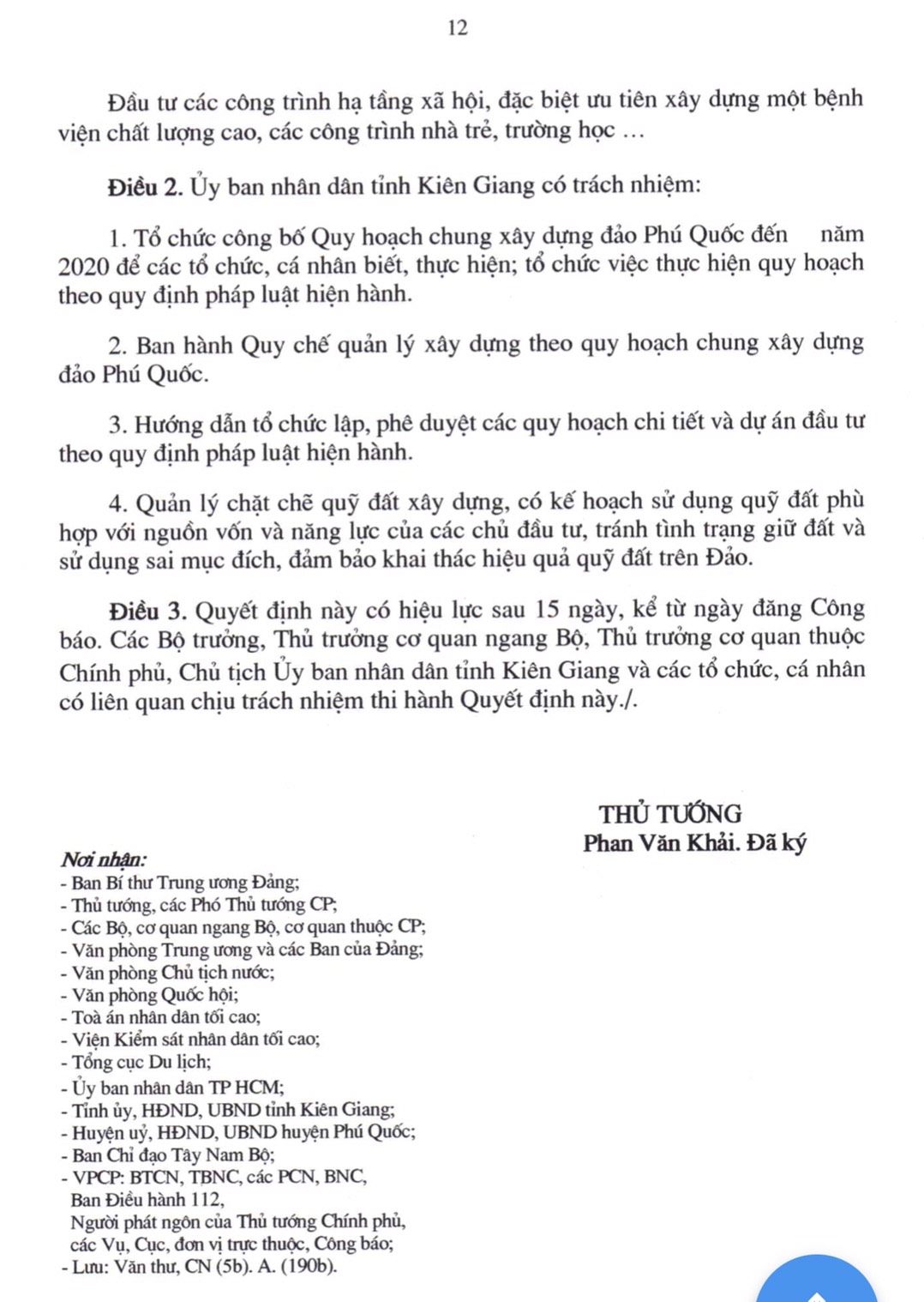 Phù hợp quy hoạch của TP Phú Quốc và pháp luật về đất đai