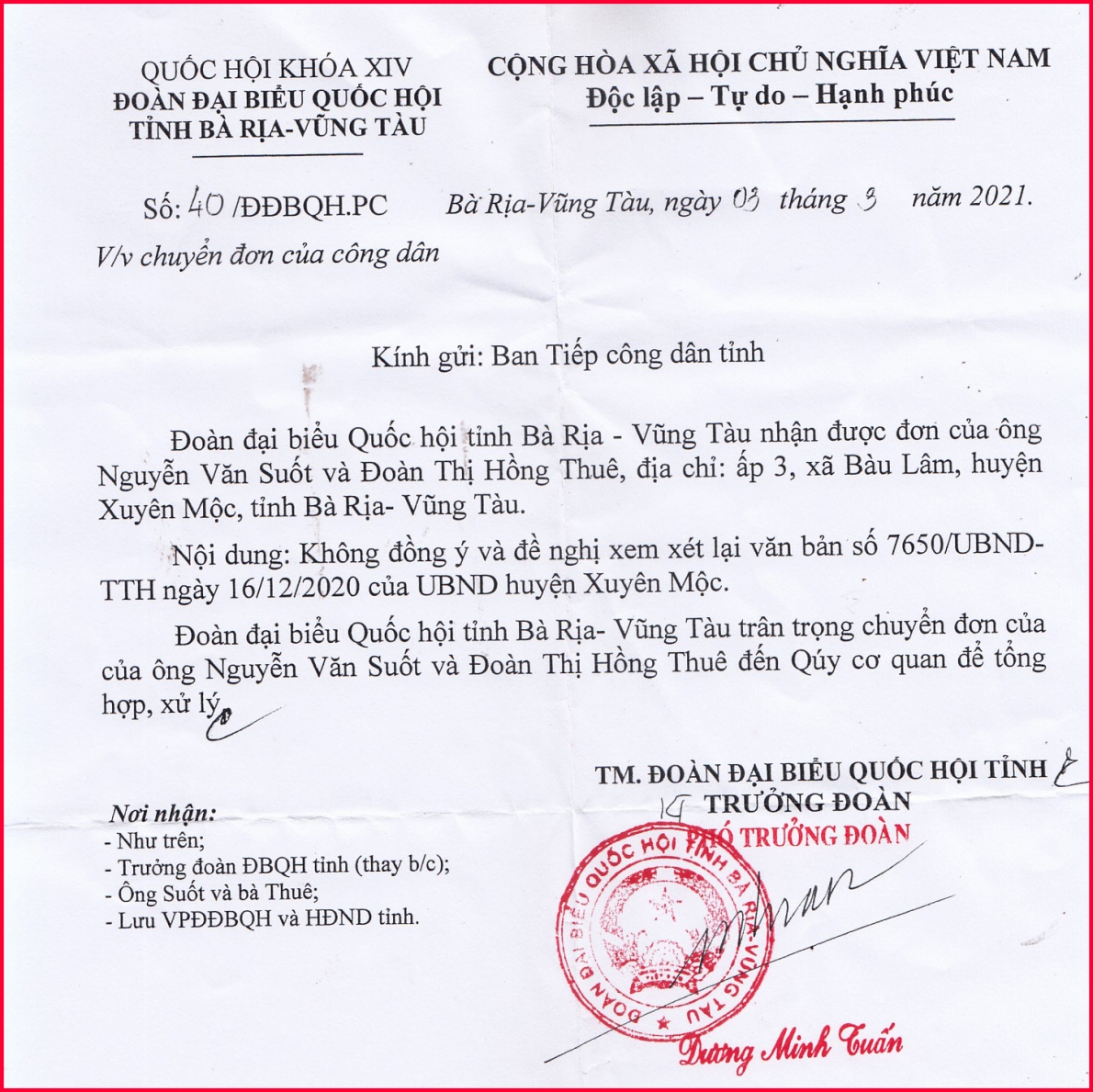 Huyện Xuyên Mộc, tỉnh Bà Rịa – Vũng Tàu: Một kiểu bao che lộ liễu!