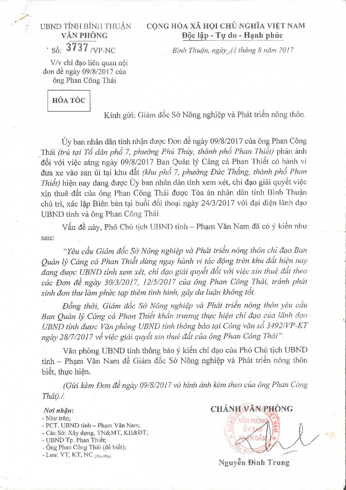 Cần xem xét, xử lí hành vi có dấu hiệu làm trái Luật Đất đai!