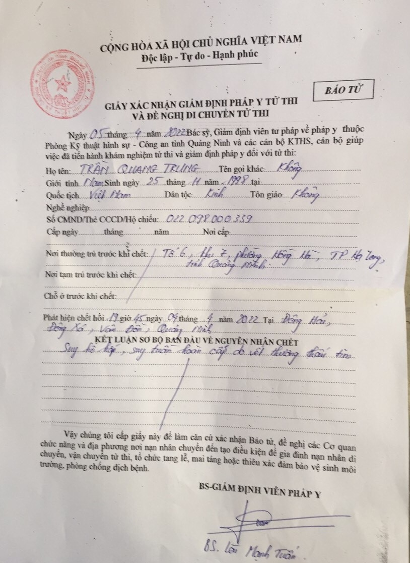 Ẩu đả trong đám lễ, một thanh niên ở Quảng Ninh bị đâm tử vong