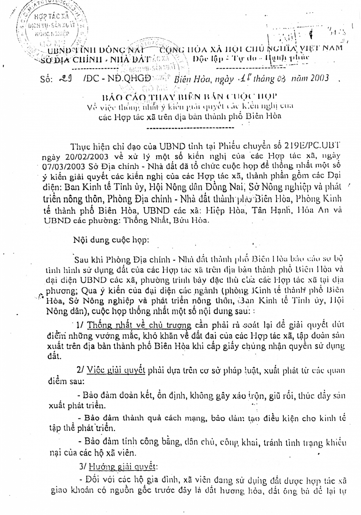 HTX Gò Me kiến nghị xem xét lại Kết luận thanh tra của UBND tỉnh Đồng Nai
