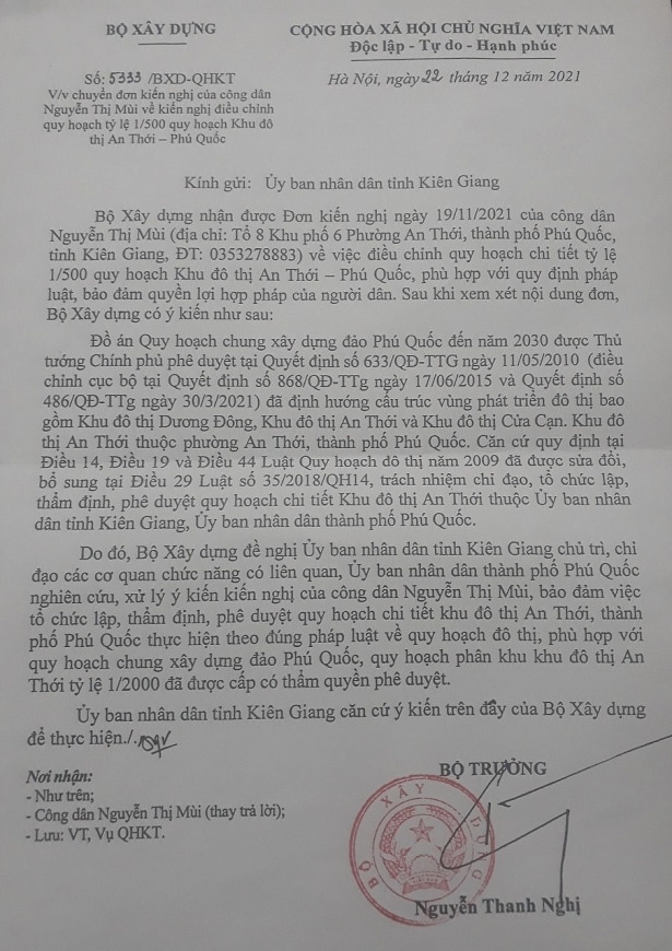 Việc quy hoạch chưa được nhiều hộ dân đồng thuận