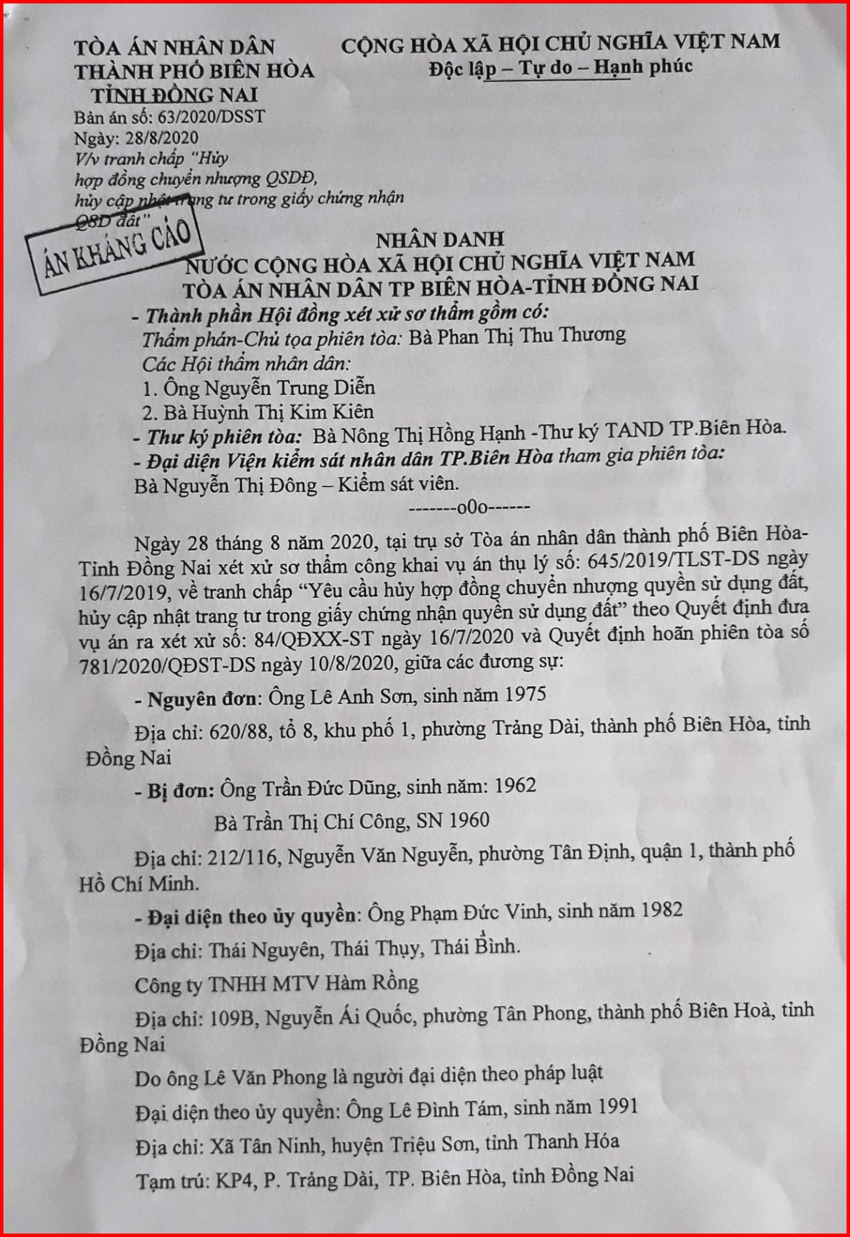 TP Biên Hòa, tỉnh Đồng Nai: Nhiều dấu hiệu sai phạm trong một vụ án