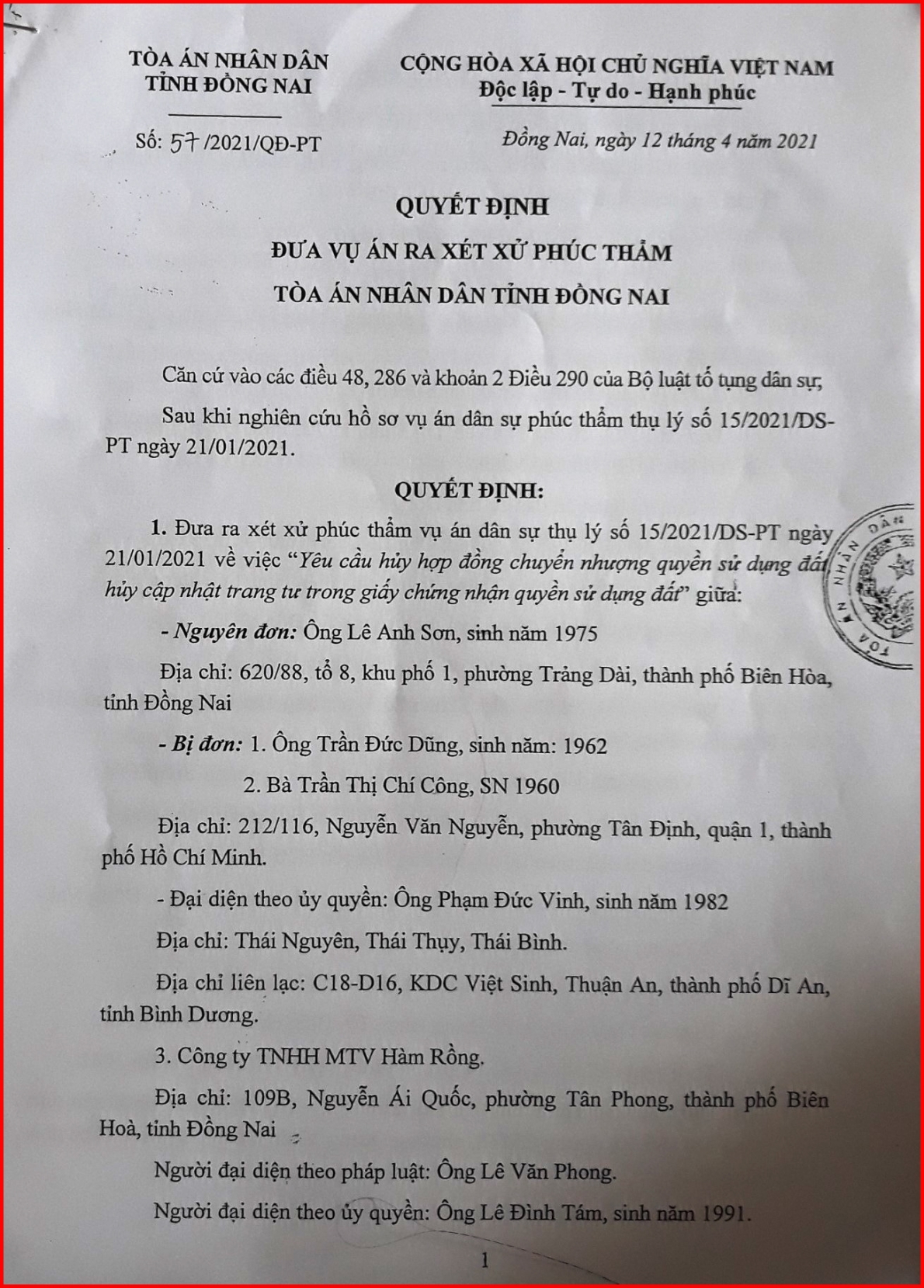TP Biên Hòa, tỉnh Đồng Nai: Nhiều dấu hiệu sai phạm trong một vụ án