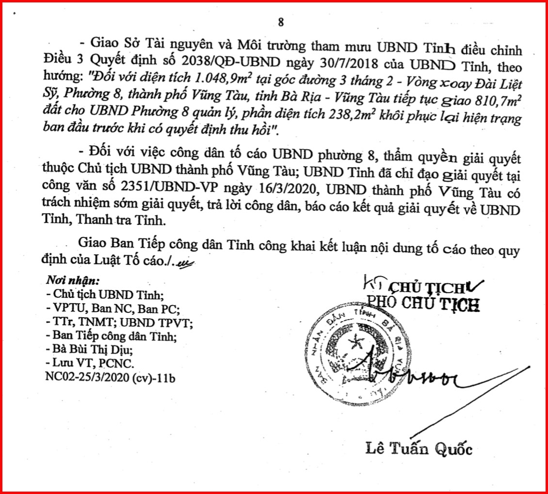 TP. Vũng Tàu, tỉnh Bà Rịa-Vũng Tàu: Vẫn chuyện “Trên bảo dưới không nghe”!