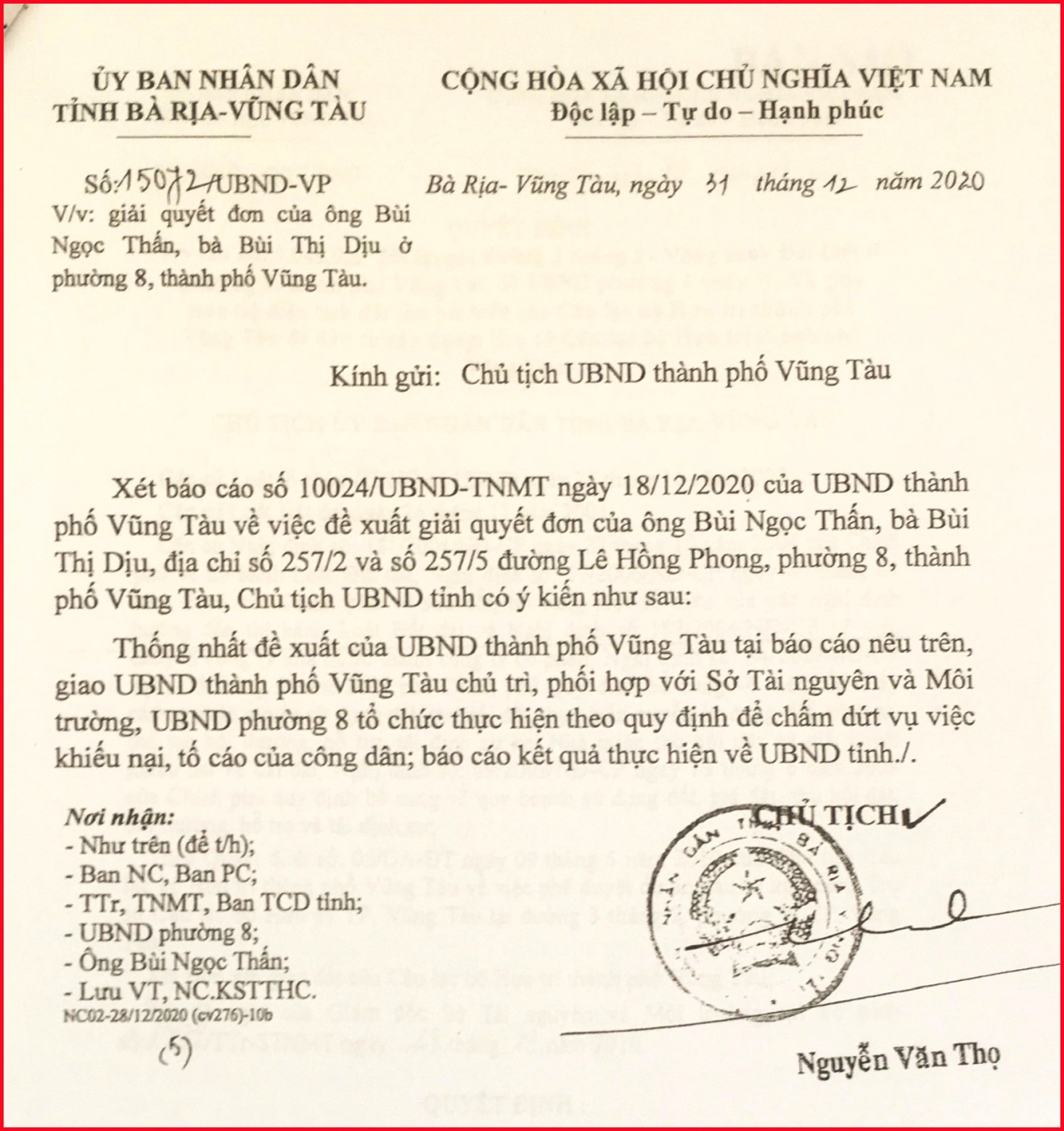 TP. Vũng Tàu, tỉnh Bà Rịa-Vũng Tàu: Vẫn chuyện “Trên bảo dưới không nghe”!
