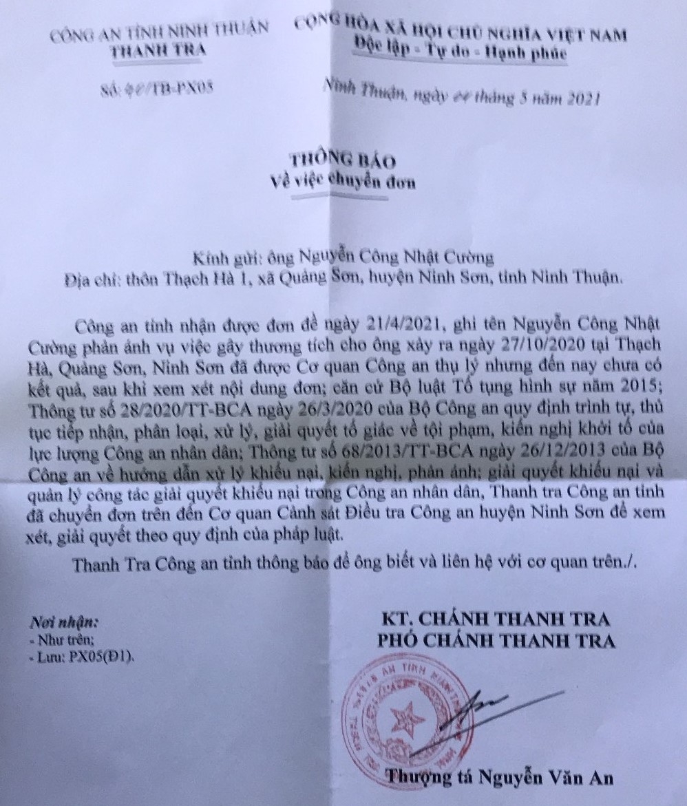 Cơ quan chức năng chậm giải quyết vụ án con trai bị chém vỡ sọ, người cao tuổi kêu cứu Cơ quan chức năng chậm giải quyết vụ án con trai bị chém vỡ sọ, người cao tuổi kêu cứu