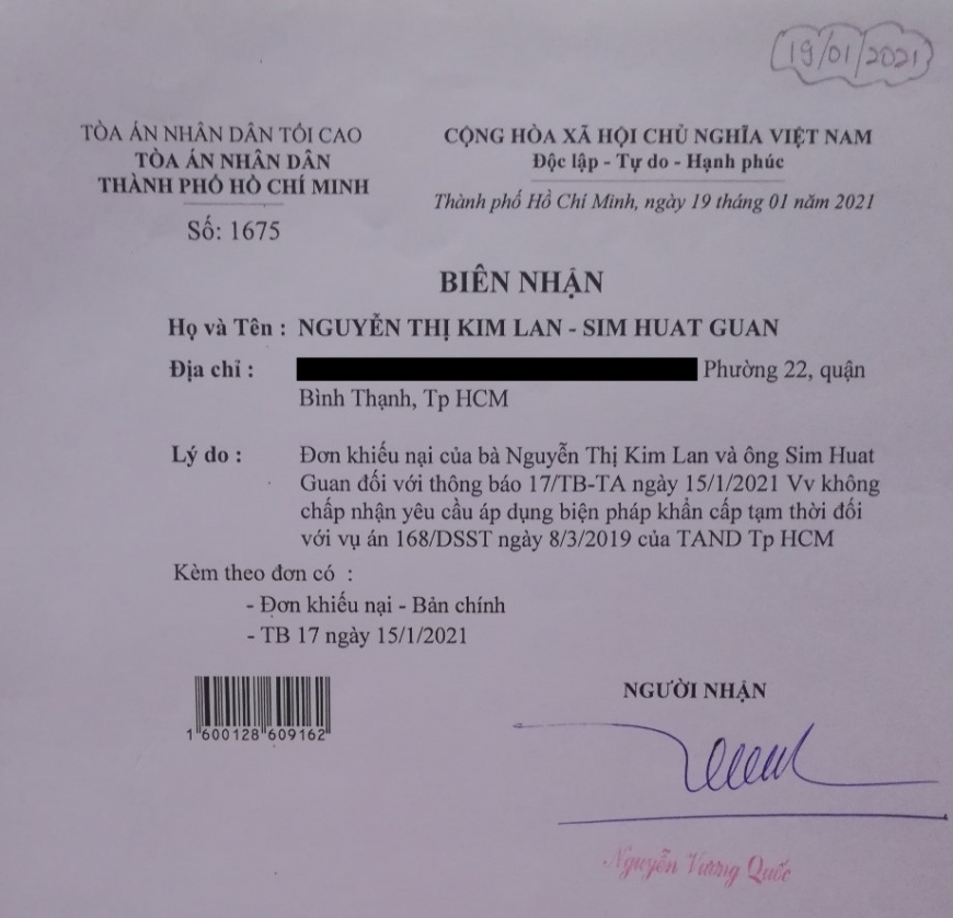 TAND TP. Hồ Chí Minh giải quyết vụ án dân sự: Nguyên đơn kêu cứu Viện trưởng Viện Kiểm sát nhân dân Tối cao