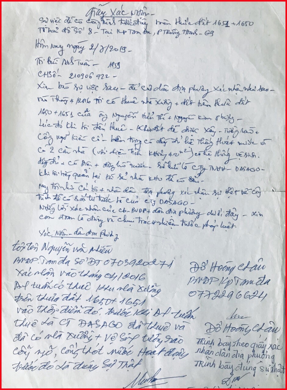 Quận 9, TP Hồ Chí Minh: Tranh chấp phải chờ quyết định có hiệu lực pháp luật của Tòa án!
