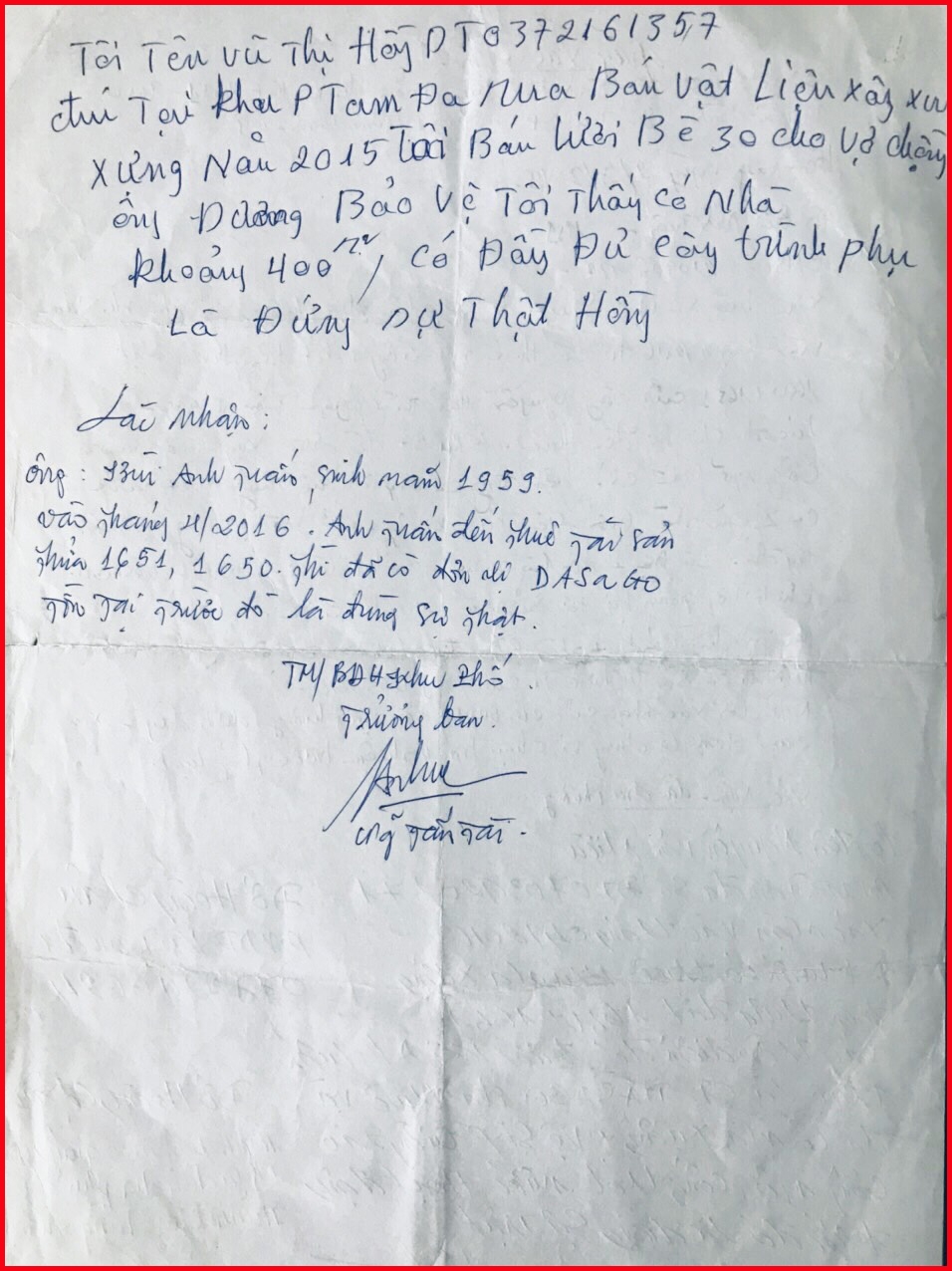 Quận 9, TP Hồ Chí Minh: Tranh chấp phải chờ quyết định có hiệu lực pháp luật của Tòa án!