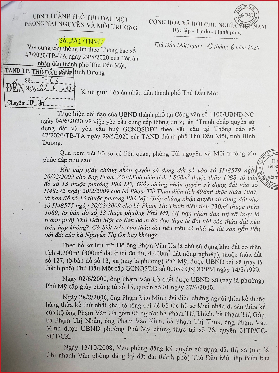 Bình Dương: Nhiều dấu hiệu vi phạm tố tụng