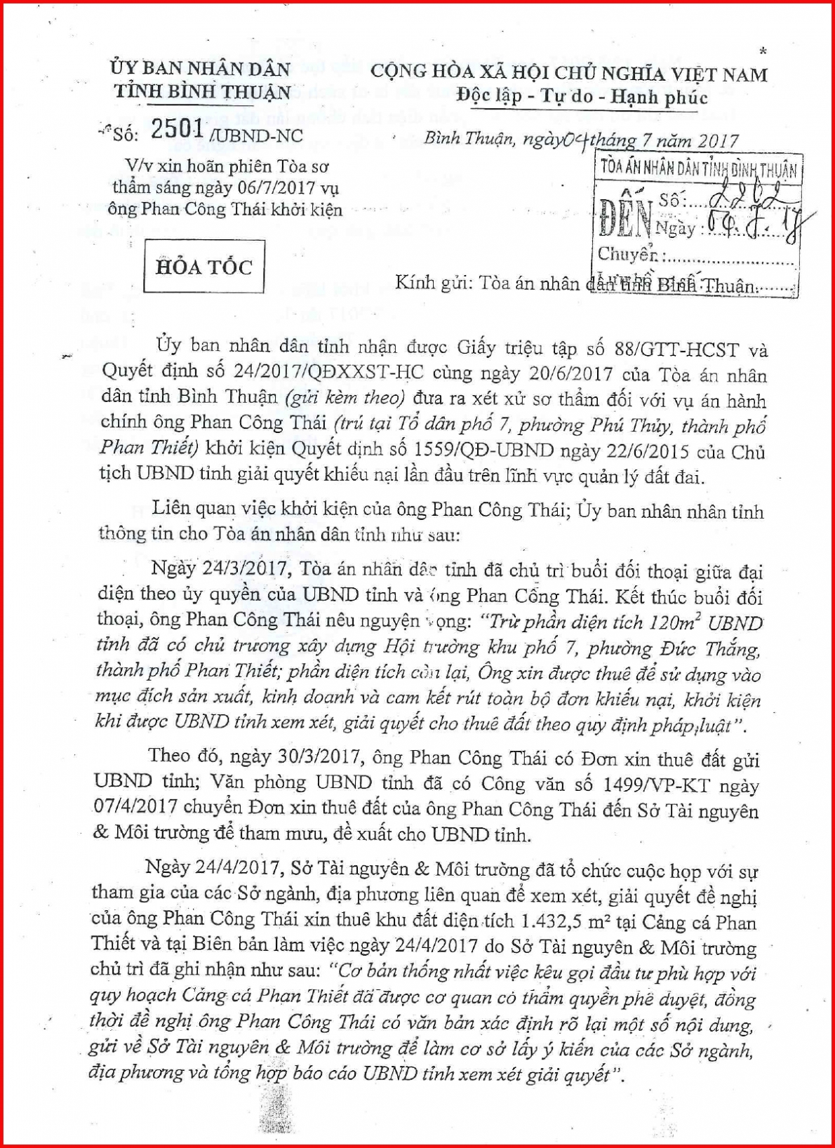 Bí thư Tỉnh ủy Dương Văn An chỉ đạo giải quyết dứt điểm