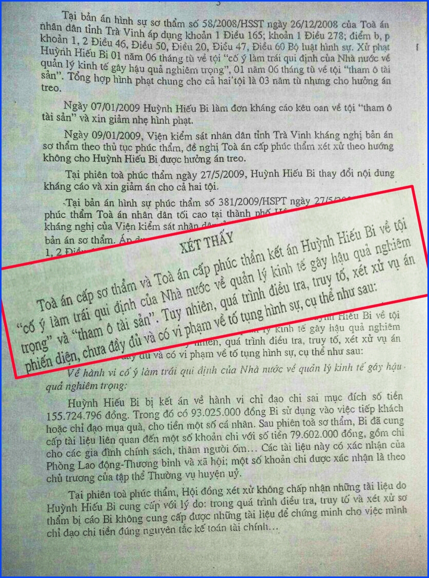 Huyện Cầu Ngang, tỉnh Trà Vinh: Tiếng kêu oan … như xé lòng của một cựu Bí thư Huyện ủy!