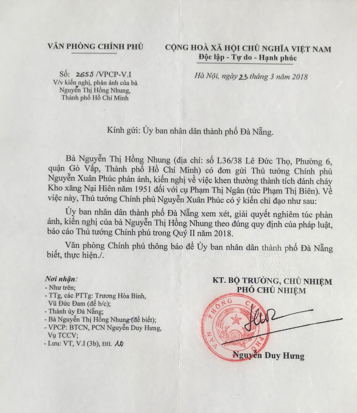 can nhanh chong xem xet giai quyet che do chinh sach cho nguoi co cong voi nuoc