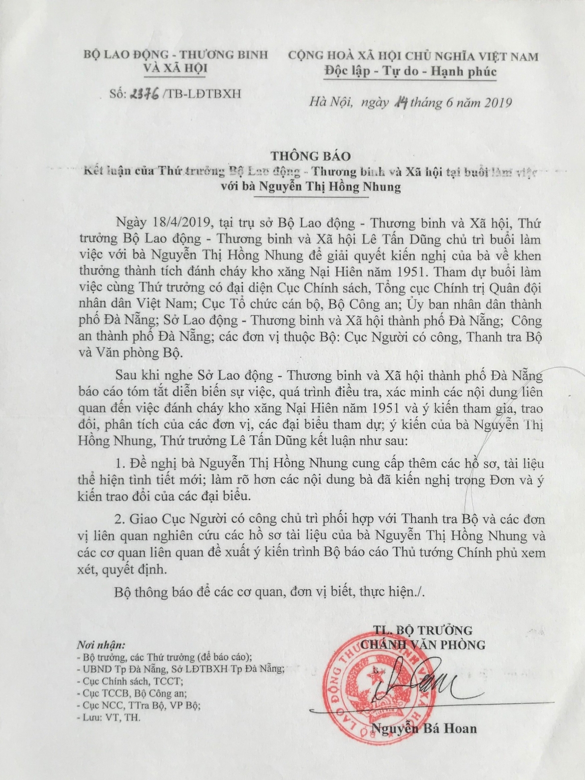 can nhanh chong xem xet giai quyet che do chinh sach cho nguoi co cong voi nuoc