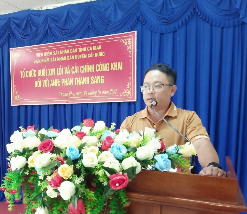 Huyện Cái Nước, tỉnh Cà Mau: Người bị oan sai không chấp nhận lời xin lỗi vì cho rằng chưa chân thành