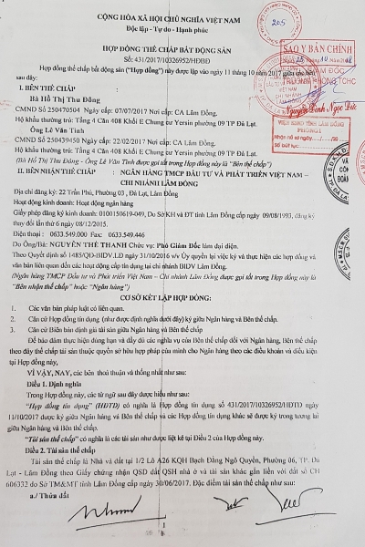 tp da lat tinh lam dong co dau hieu hinh su hoa mot vu viec dan su