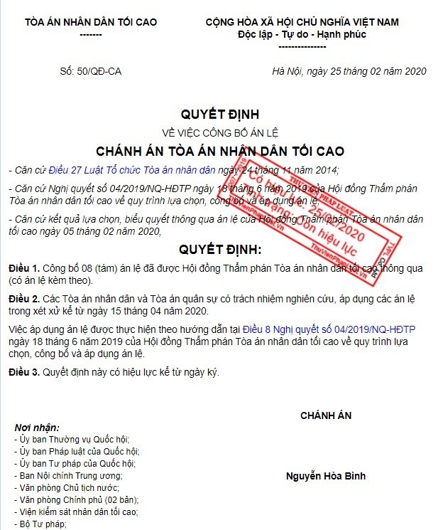 Vụ kiện đòi lại đất đã chuyển nhượng hơn 40 năm: TAND Tối cao Quyết định kháng nghị giám đốc thẩm