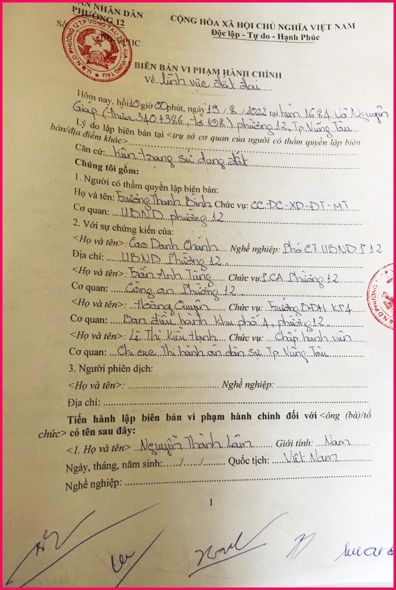 Đại gia Lê Ân tiếp tục phản ánh ông Nguyễn Thành Lâm chiếm đất xây nhà trên đất hợp pháp của VCSB