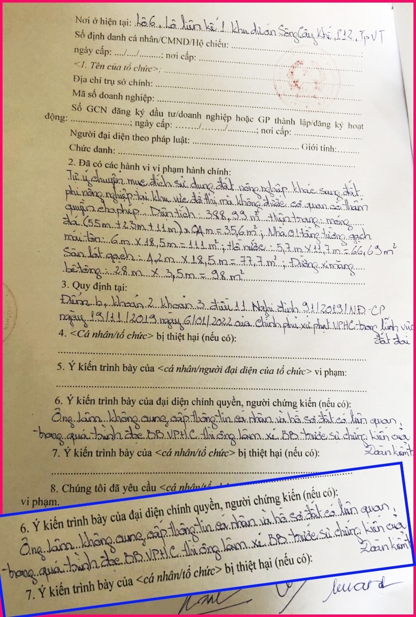 Đại gia Lê Ân tiếp tục phản ánh ông Nguyễn Thành Lâm chiếm đất xây nhà trên đất hợp pháp của VCSB