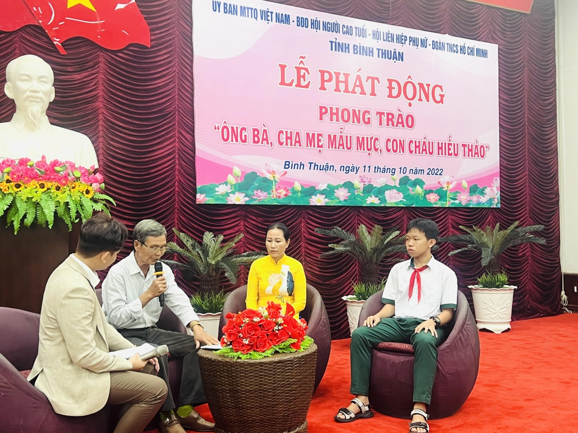 Bình Thuận: Phát động phong trào “Ông bà, cha mẹ mẫu mực, con cháu hiếu thảo”