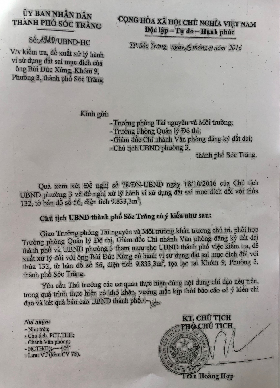 TP Sóc Trăng, tỉnh Sóc Trăng: Công trình xây dựng trái phép, sao xử phạt … cho tồn tại (?!)