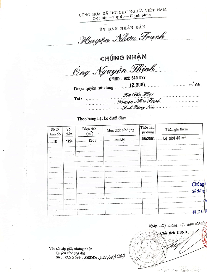 Đồng Nai: Đất có chủ quyền, sử dụng yên ổn hơn 15 năm bị Sở TN&MT cấp cho người khác