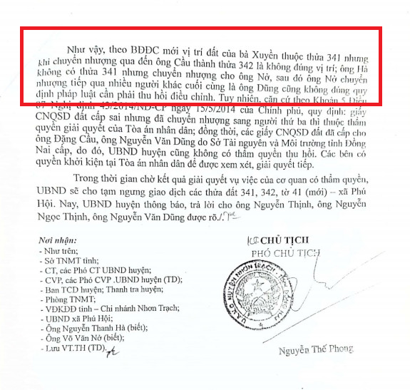 Đồng Nai: Đất có chủ quyền, sử dụng yên ổn hơn 15 năm bị Sở TN&MT cấp cho người khác