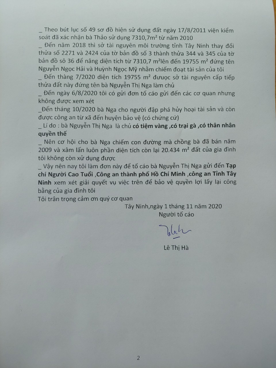 Tây Ninh: Cố ý hủy hoại tài sản, cần xử lý dứt điểm!