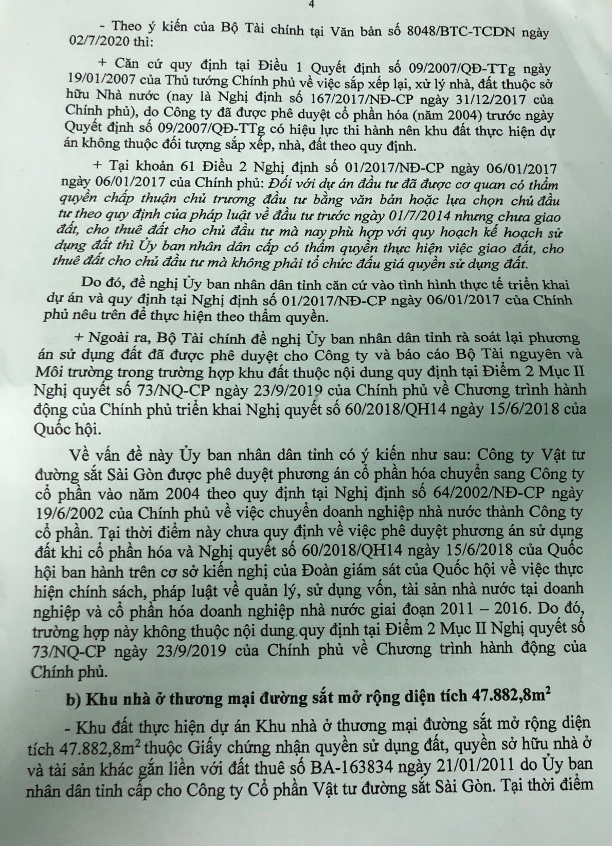 Dự án Khu nhà ở thương mại đường sắt Dĩ An: UBND tỉnh Bình Dương kiến nghị Thủ tướng Chính phủ xem xét, chỉ đạo