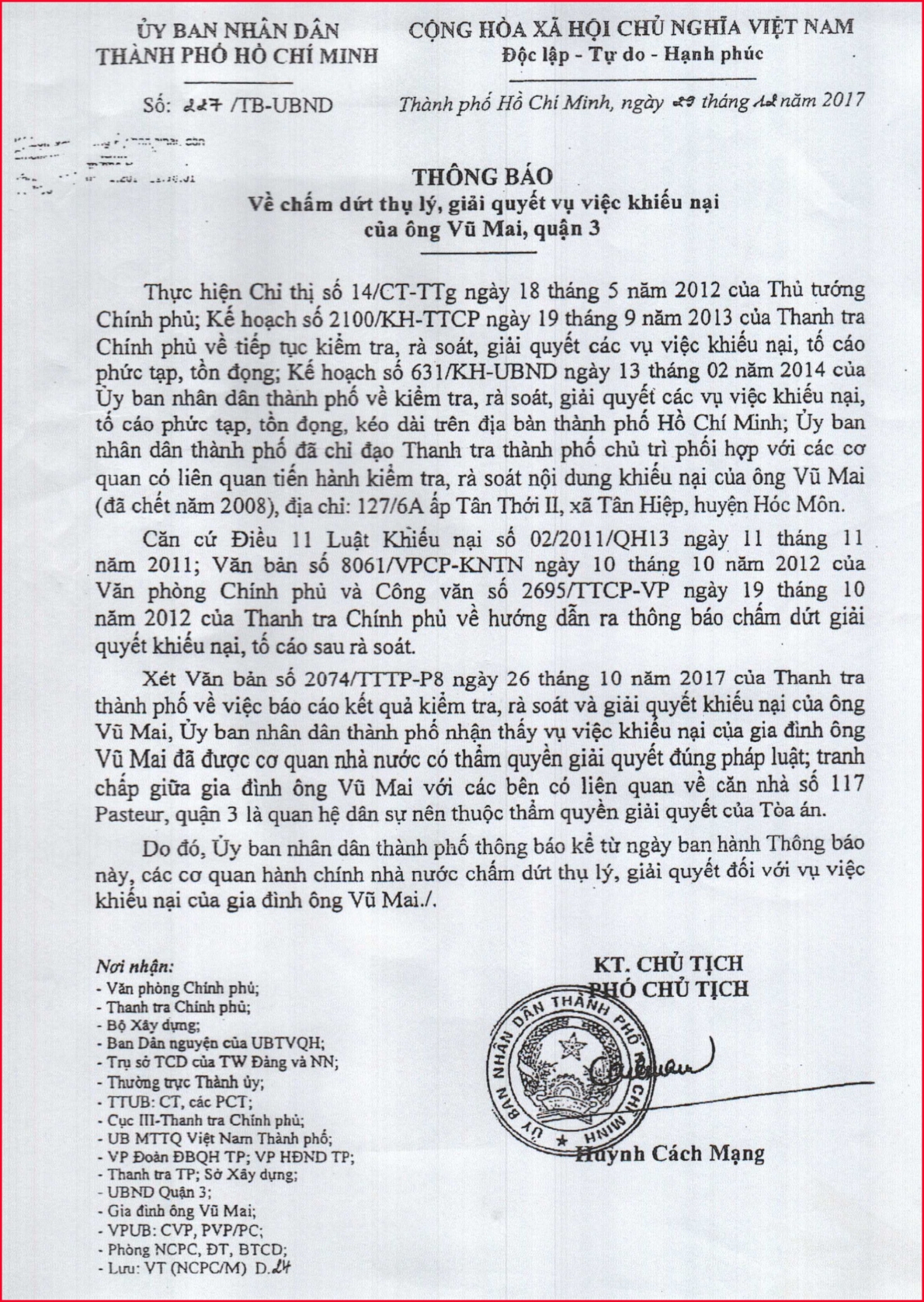 Cần xem xét, hủy bỏ việc cấp giấy chủ quyền sở nhà ở, sử dụng đất ở có dấu hiệu trái luật