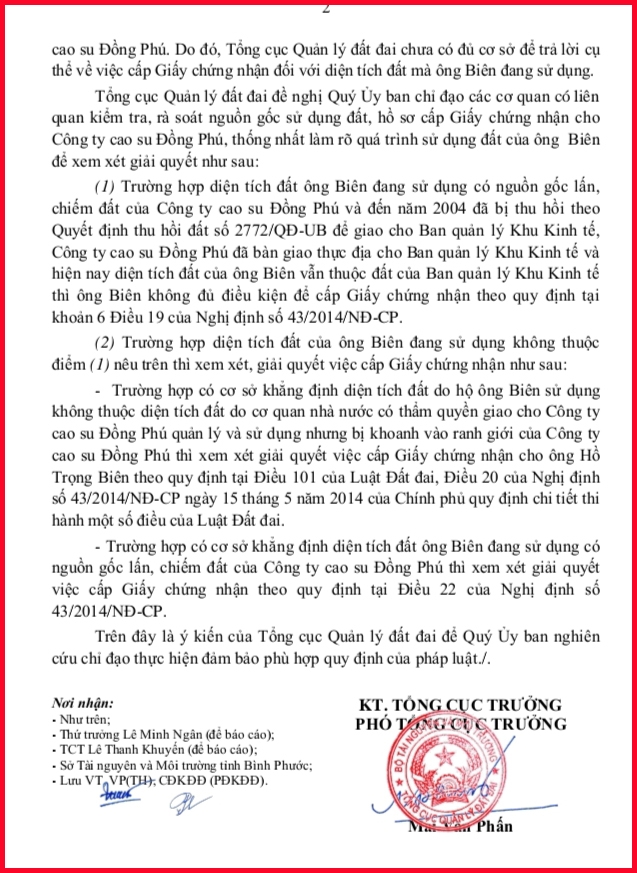 Tỉnh Bình Phước: Liệu có uẩn khúc trong việc từ chối cấp Giấy chứng nhận quyền sử dụng đất?