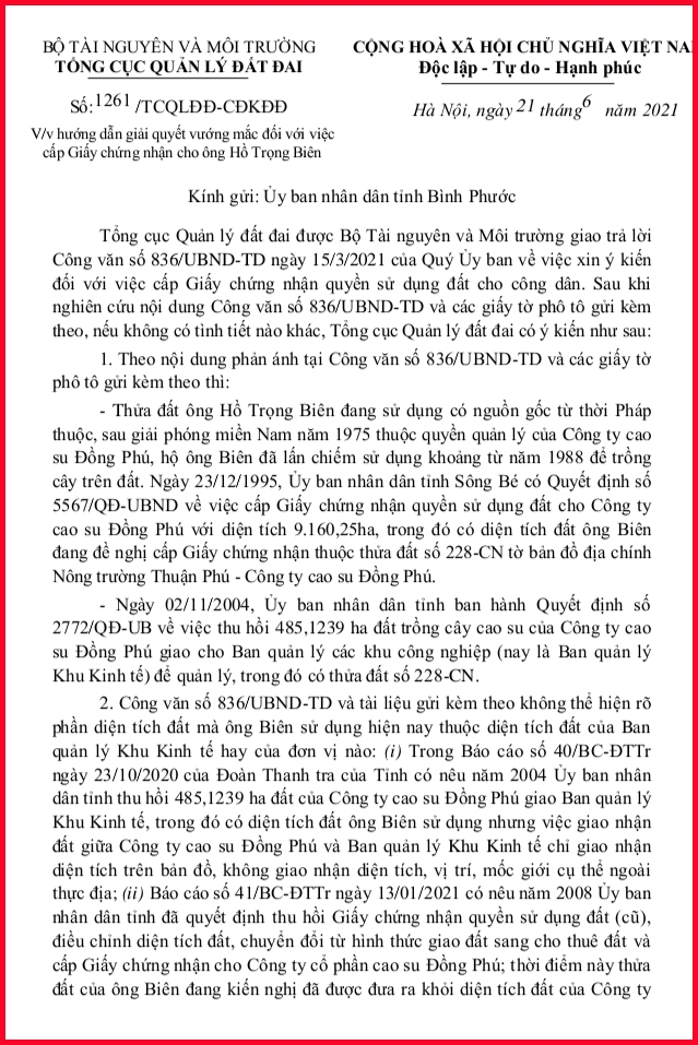 Tỉnh Bình Phước: Liệu có uẩn khúc trong việc từ chối cấp Giấy chứng nhận quyền sử dụng đất?