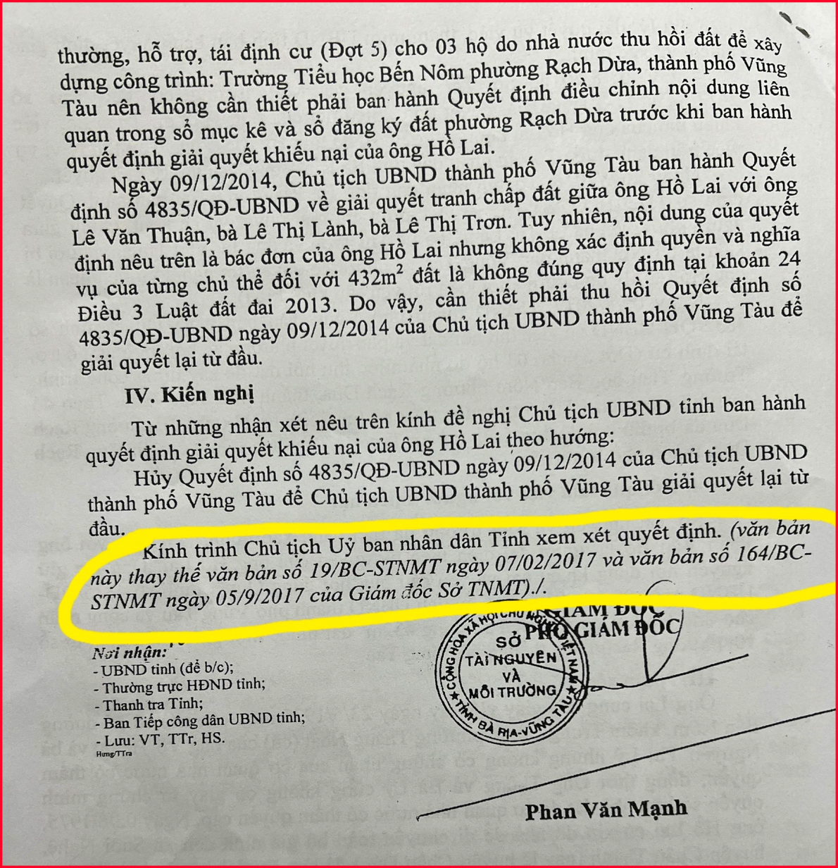 Cho rằng ban hành quyết định trái luật, công dân kiện Chủ tịch UBND TP Vũng Tàu ra Tòa