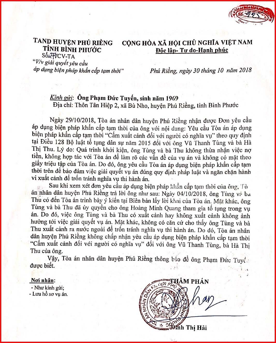 Tỉnh Bình Phước: Bị lừa mất hàng chục tỉ đồng, vợ qua đời vì uất ức!