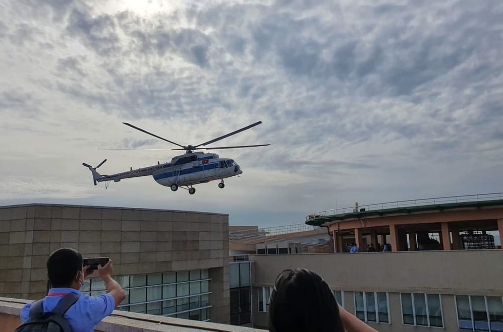 Lễ ra mắt trực thăng cấp cứu hạ cánh tại sân thượng bệnh viện Quân Y 175