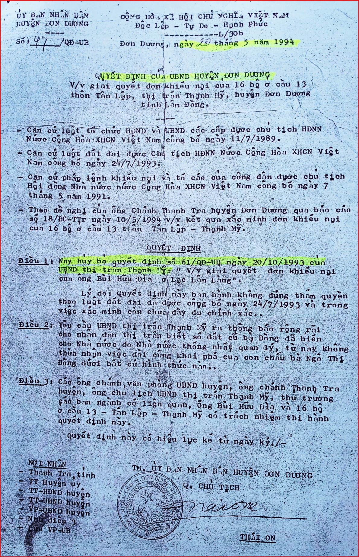 Cần giải quyết đơn khiếu nại của công dân theo đúng quy định của pháp luật