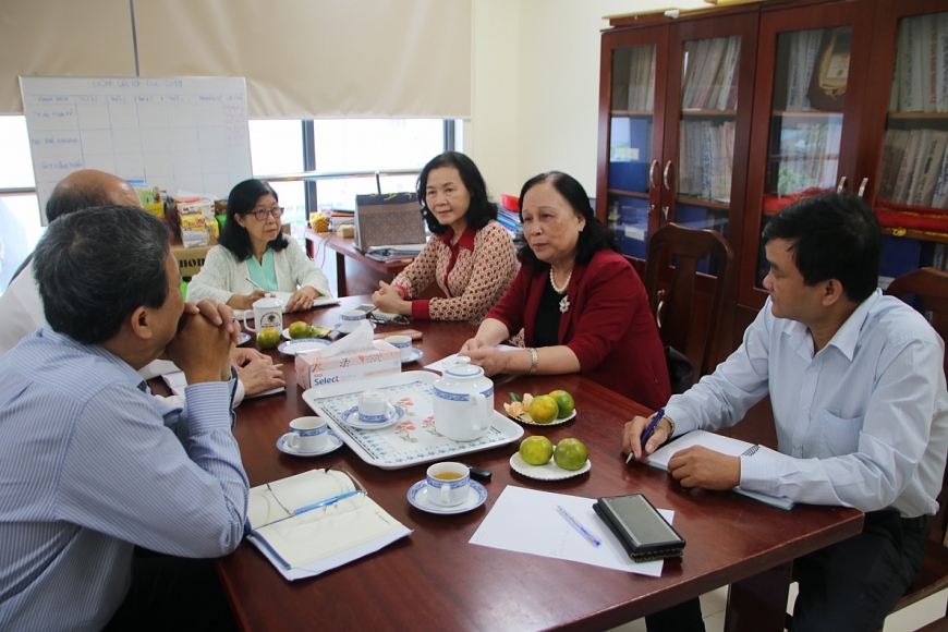 Bà Phạm Thị Hải Chuyền, Chủ tịch Hội NCT Việt Nam  làm việc với Hội NCT TP Hồ Chí Minh